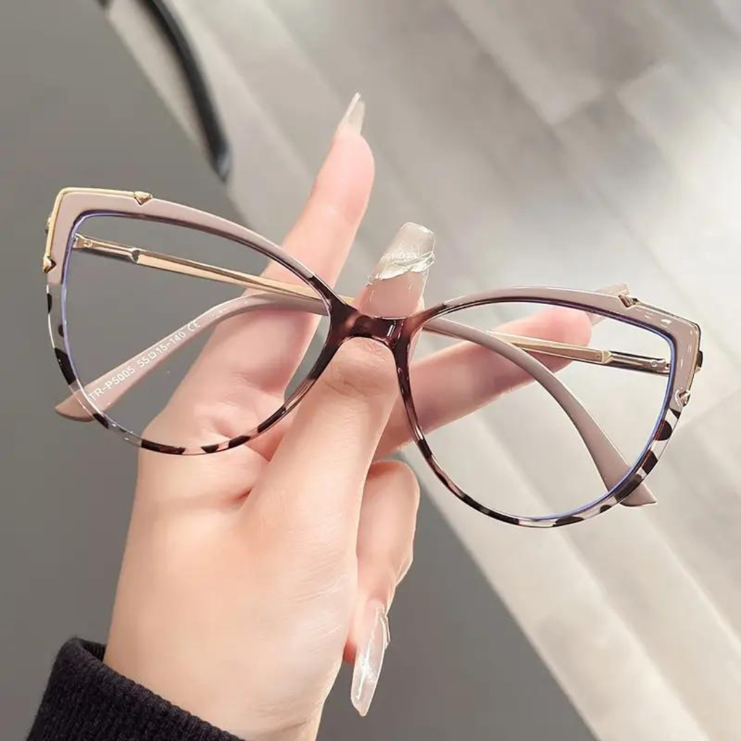 First Lens KittyEyes Blue Light Computer Glasses Coffee 003 - B057