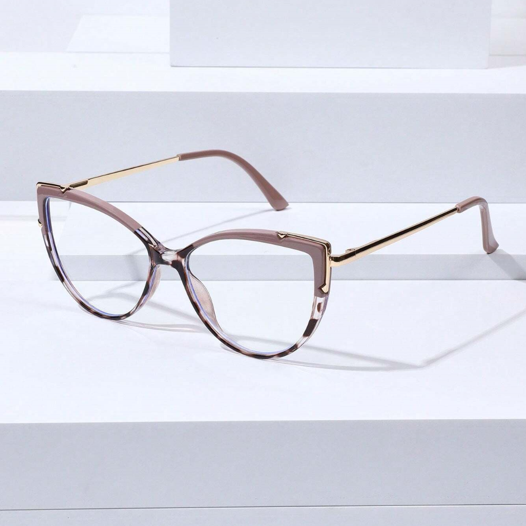 First Lens KittyEyes Blue Light Computer Glasses Coffee 003 - B057