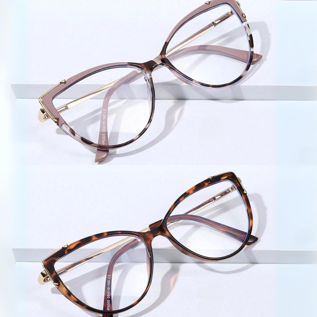 First Lens KittyEyes Blue Light Computer Glasses Leopard 001 - B059