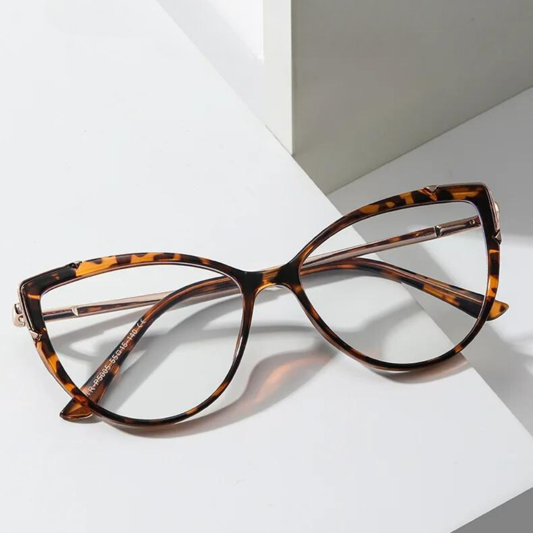 First Lens KittyEyes Blue Light Computer Glasses Leopard 001 - B059