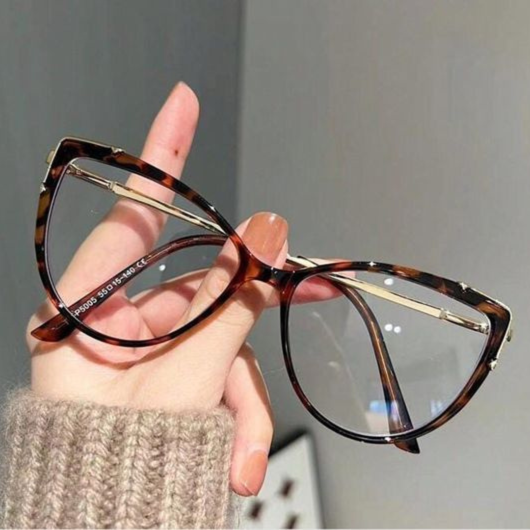 First Lens KittyEyes Blue Light Computer Glasses Leopard 001 - B059