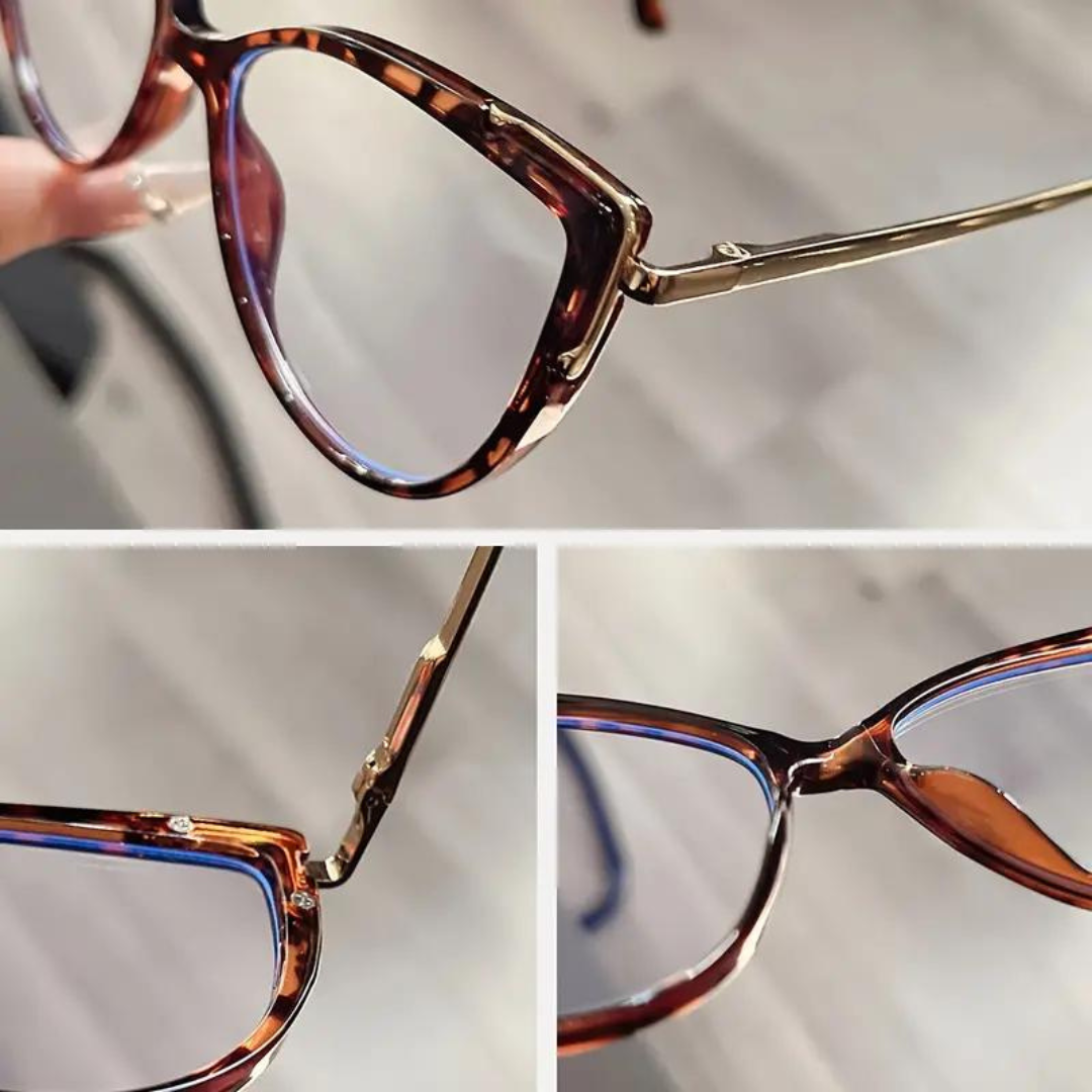 First Lens KittyEyes Blue Light Computer Glasses Leopard 001 - B059