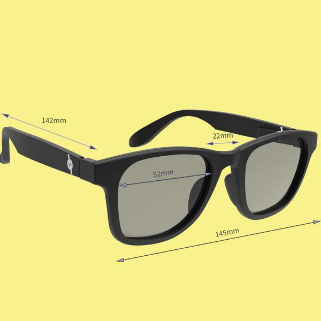 First Lens Legacy Wayfarer sunglasses for men and women, depicted in a side view, highlighting their modern yet classic aesthetic.