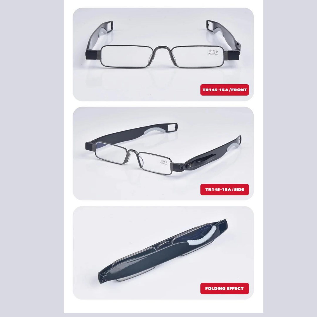 First Lens Library Reading Glasses on a newspaper.