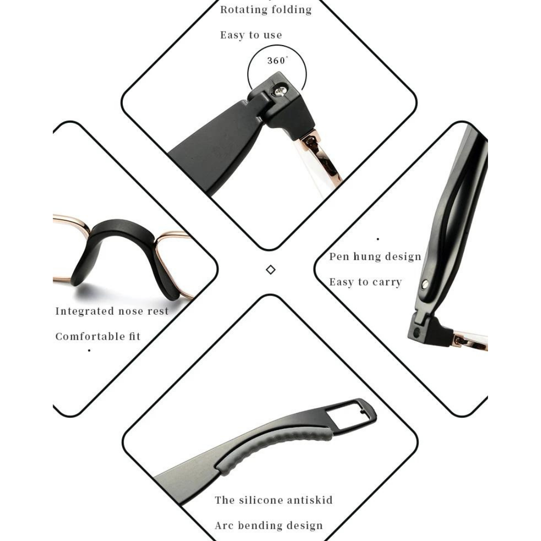 First Lens Library Reading Glasses on a reading chair.