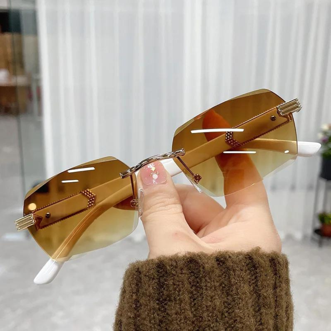 First Lens Marble Hexagonal Sunglasses - Front View