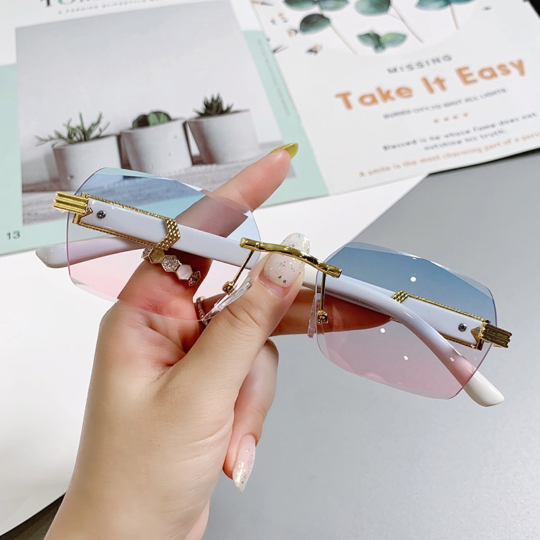 First Lens Marble Hexagonal Sunglasses - Side View