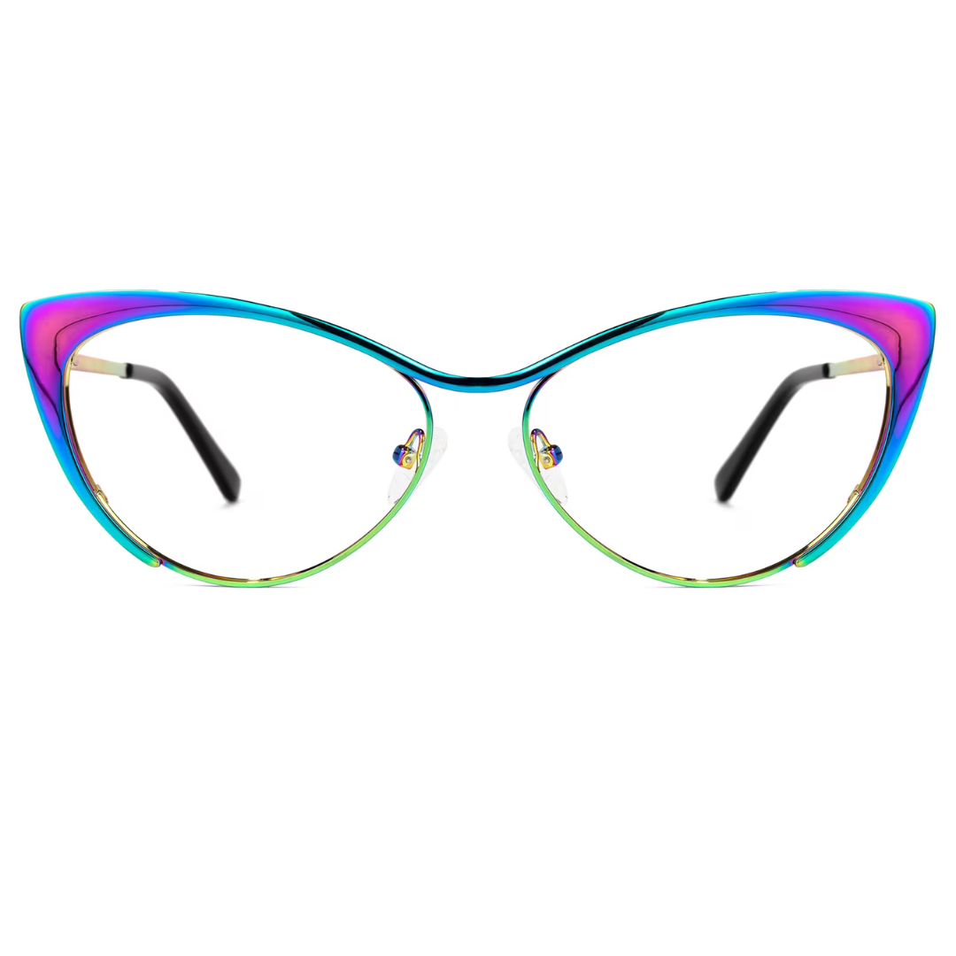 First Lens Meow Blue Light Computer Glasses - Rainbow - B052