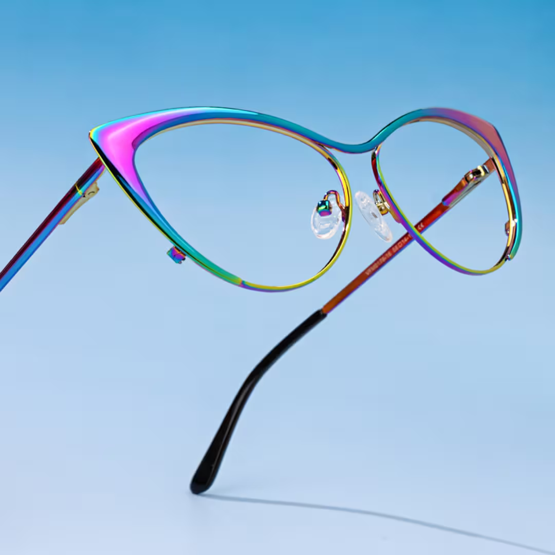 First Lens Meow Blue Light Computer Glasses - Rainbow - B052