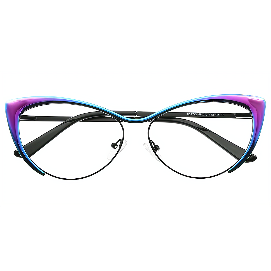 First Lens Meow Blue Light Computer Glasses - Rainbow - B052