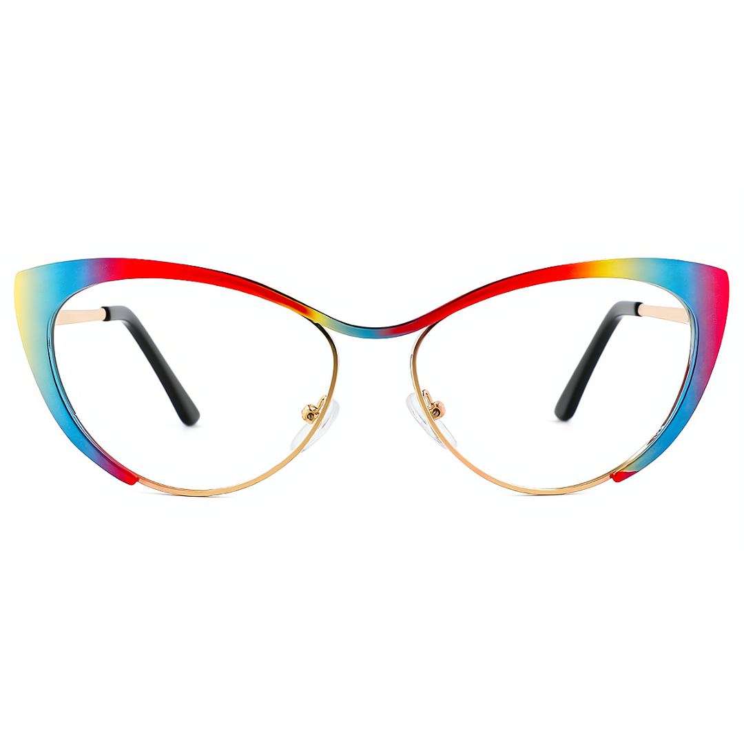 First Lens Meow Blue Light Computer Glasses - Rainbow - B052