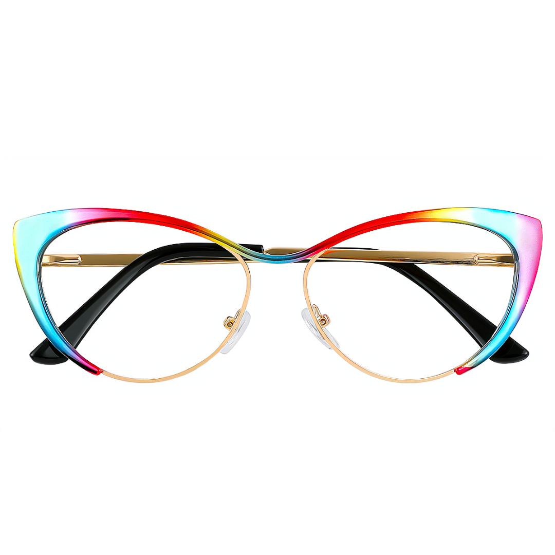 First Lens Meow Blue Light Computer Glasses - Rainbow - B052