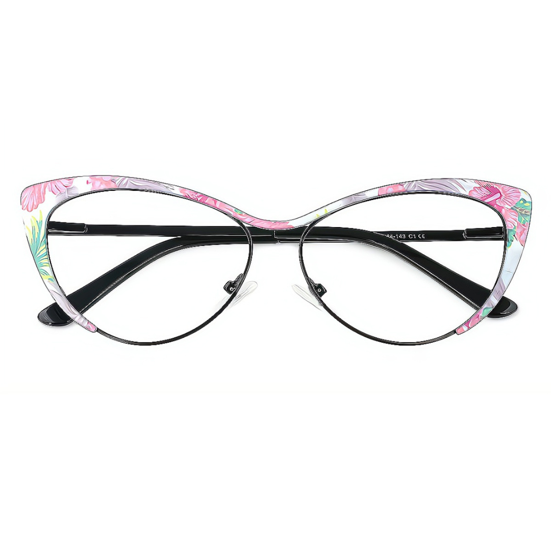 First Lens Meow Blue Light Computer Glasses - Floral - B051