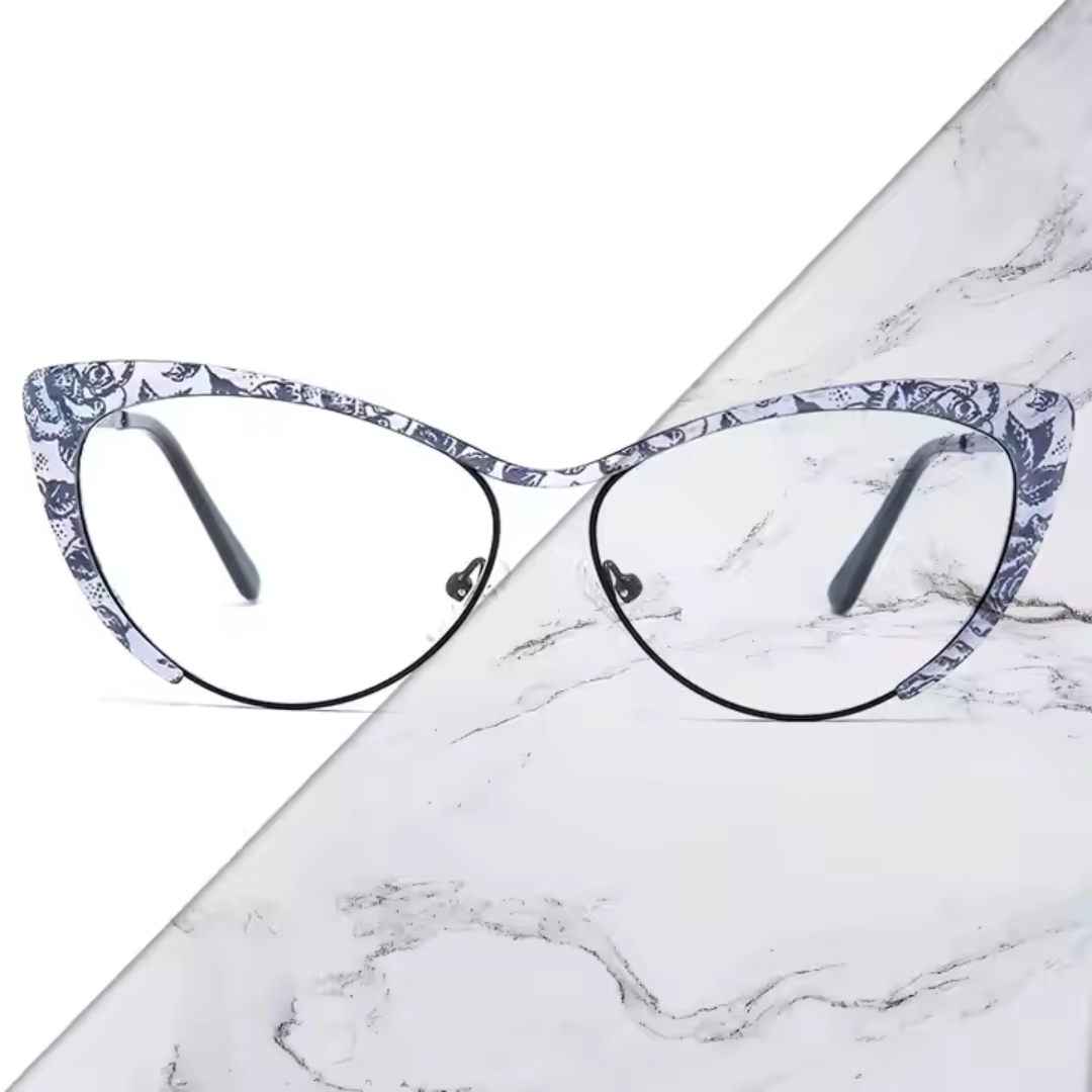 First Lens Meow Blue Light Computer Glasses - Floral - B051