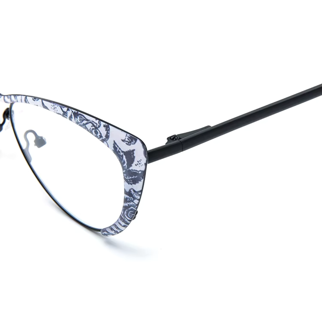 First Lens Meow Blue Light Computer Glasses - Floral - B051