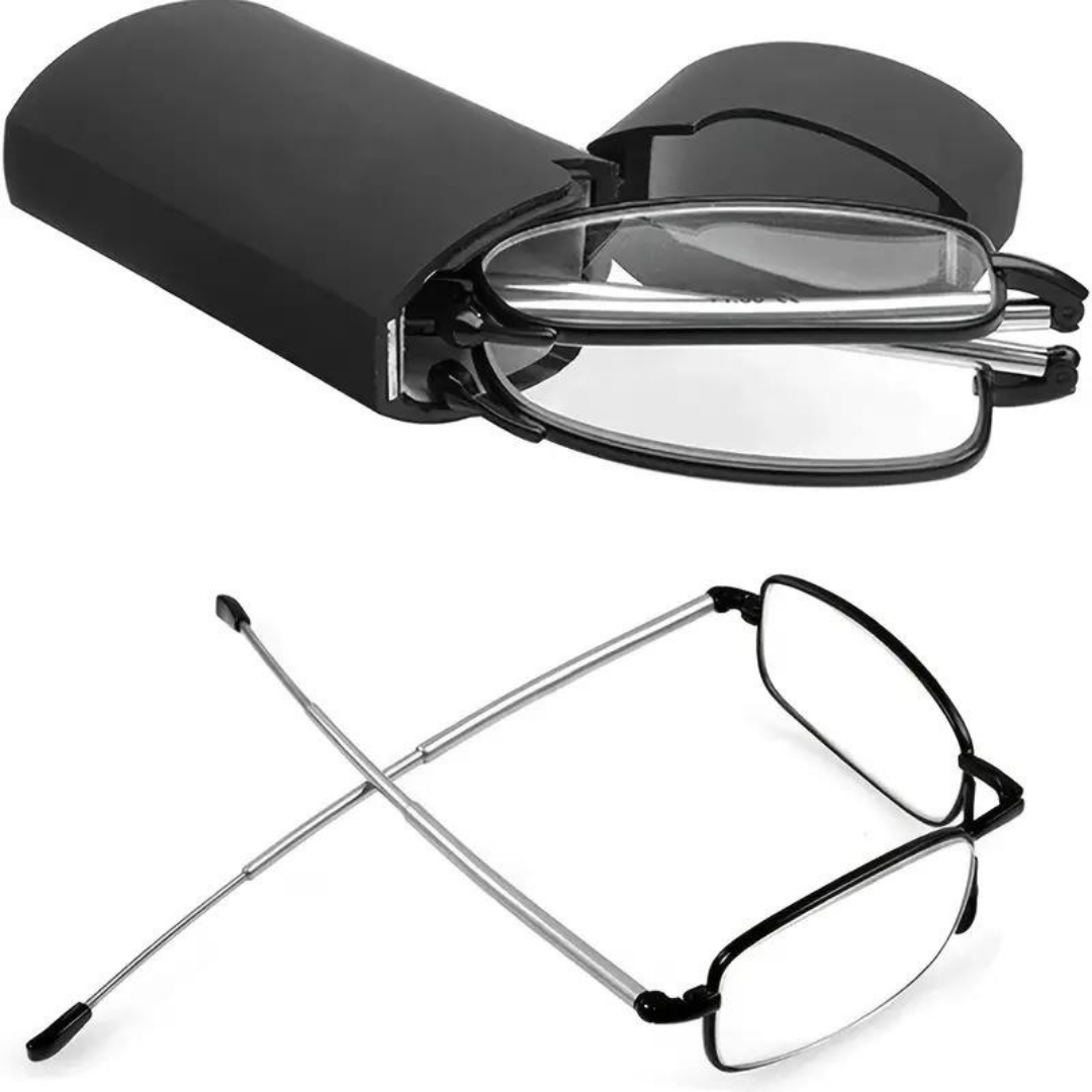 Sleek design of First Lens foldable glasses