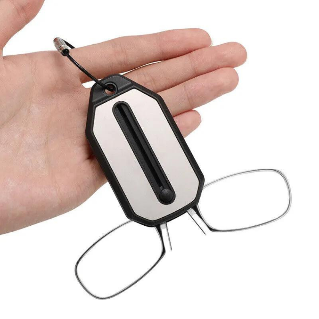 First Lens Mini Nose Clip Reading Glasses - Ultra-compact nose clip design, lightweight and portable, convenient for quick reading needs.