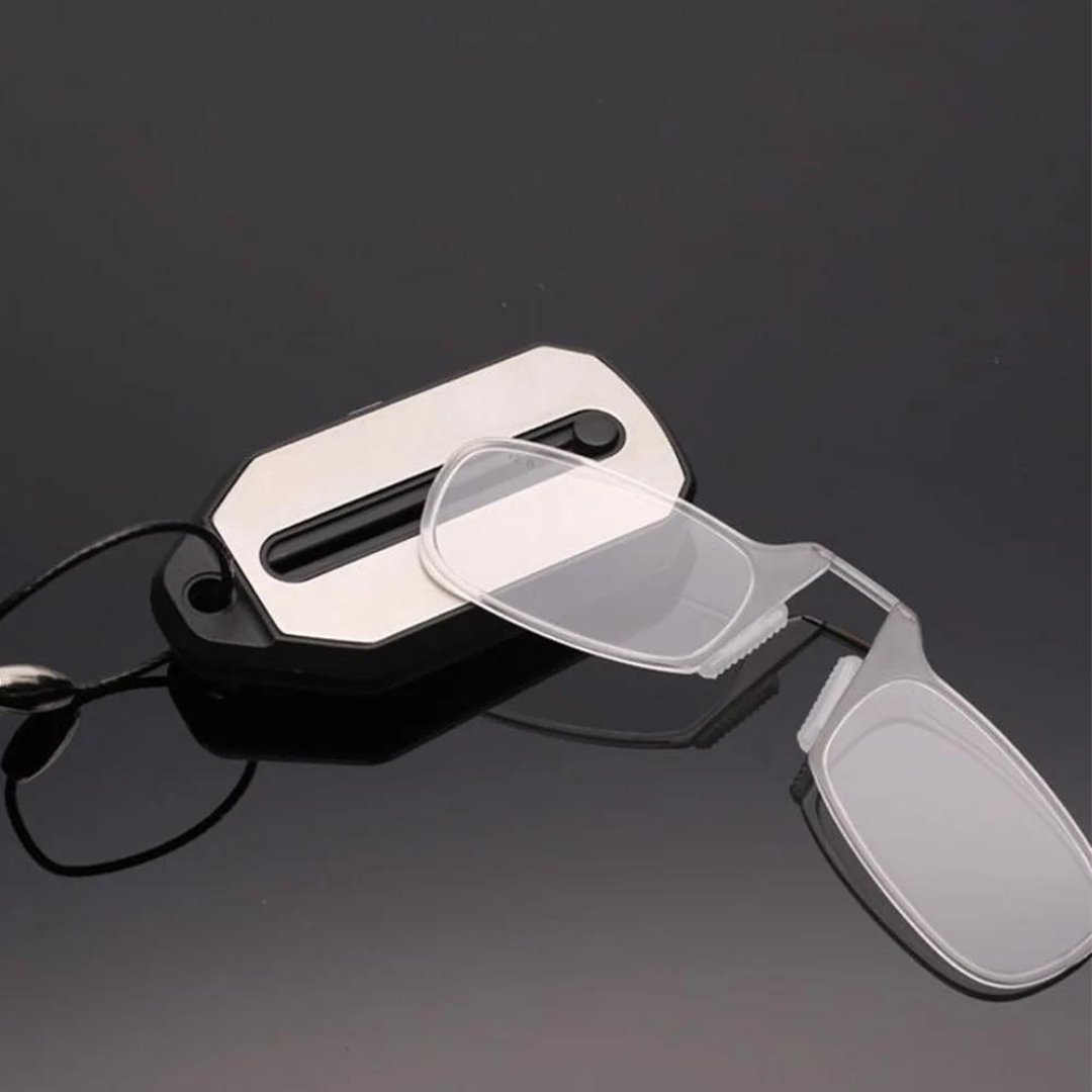 First Lens Mini Nose Clip Reading Glasses side view