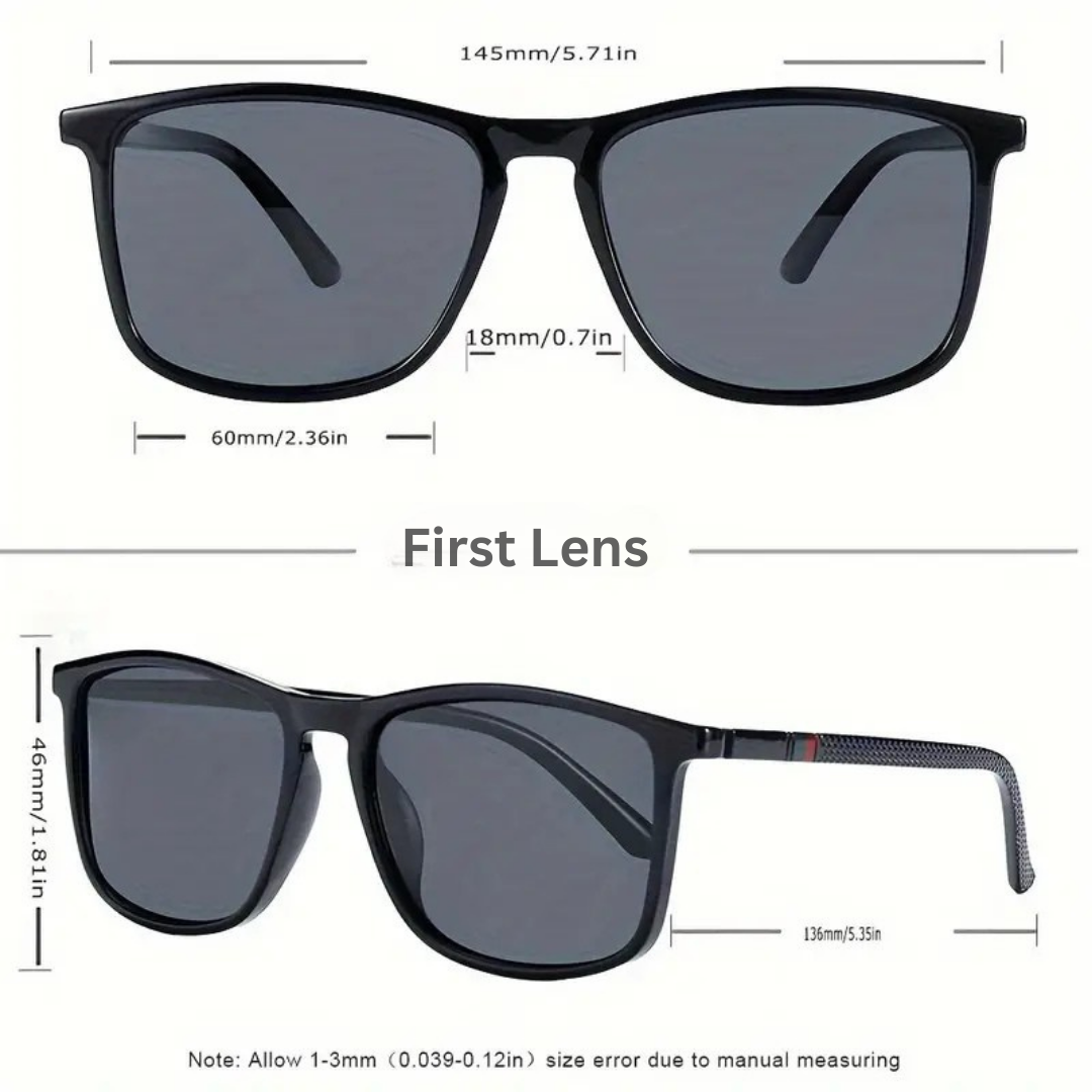 First Lens Modern Luxe Square Sunglasses - UV400 - S049