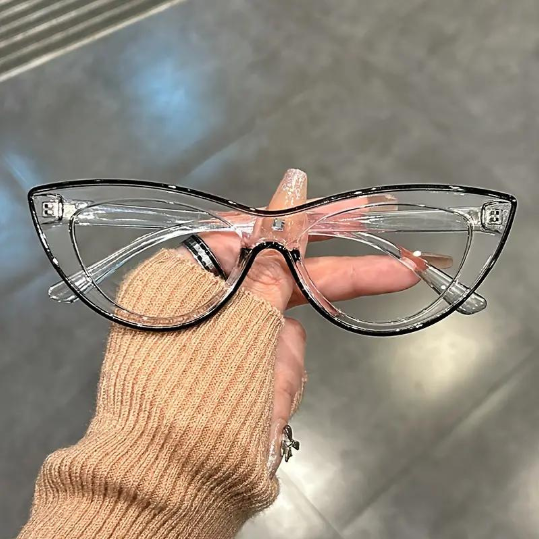 First Lens Neon Kitten Blue Light Computer Glasses - Black - B044