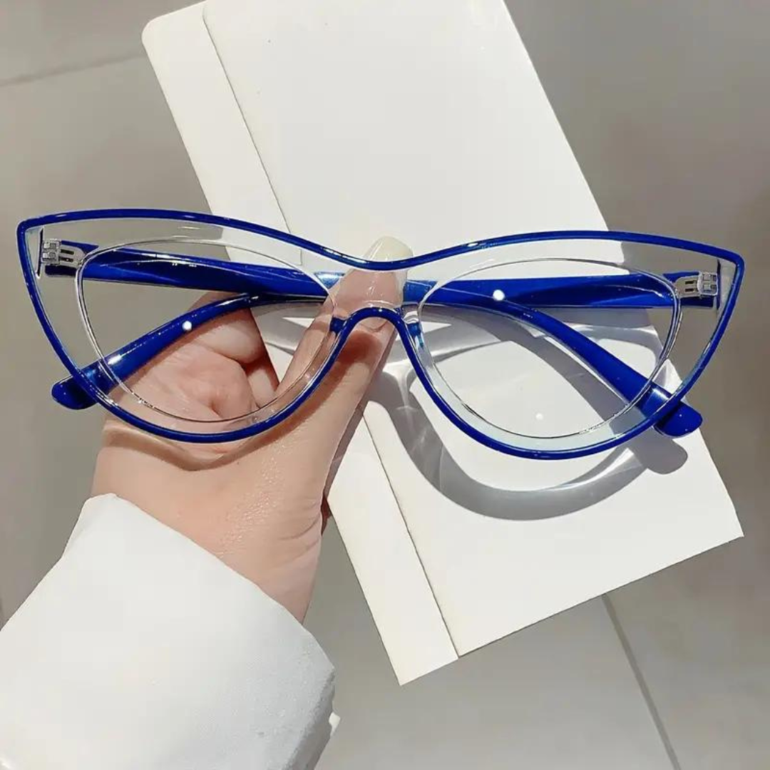 First Lens Neon Kitten Blue Light Computer Glasses - Blue - B045