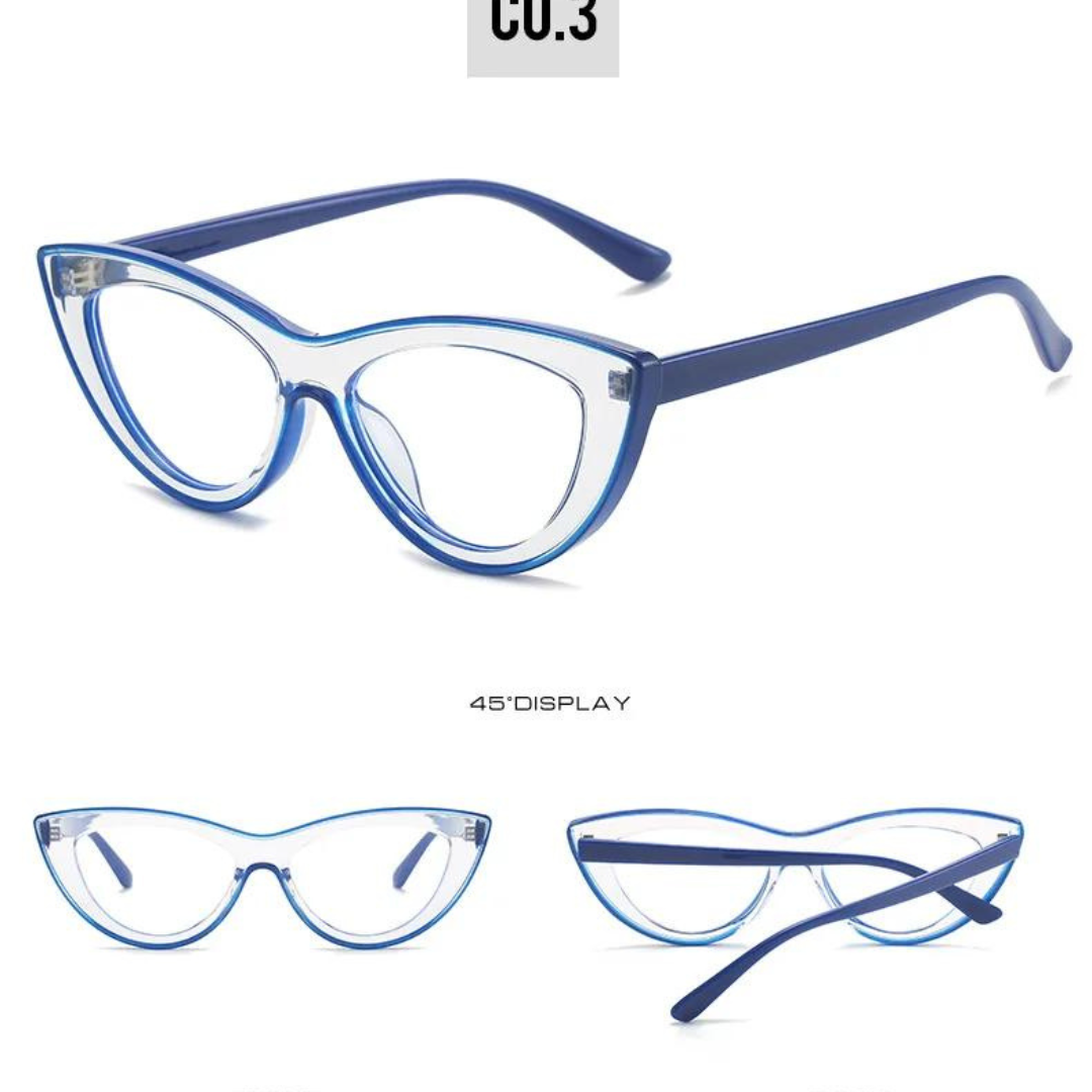 First Lens Neon Kitten Blue Light  Computer Glasses - Blue - B045