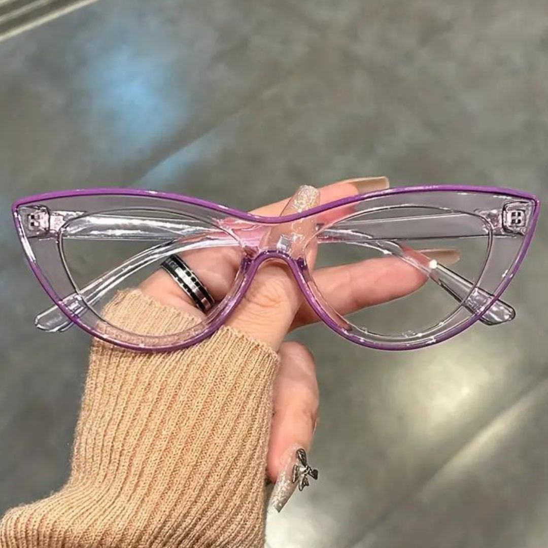 First Lens Neon Kitten Blue Light  Computer Glasses - Purple - B046