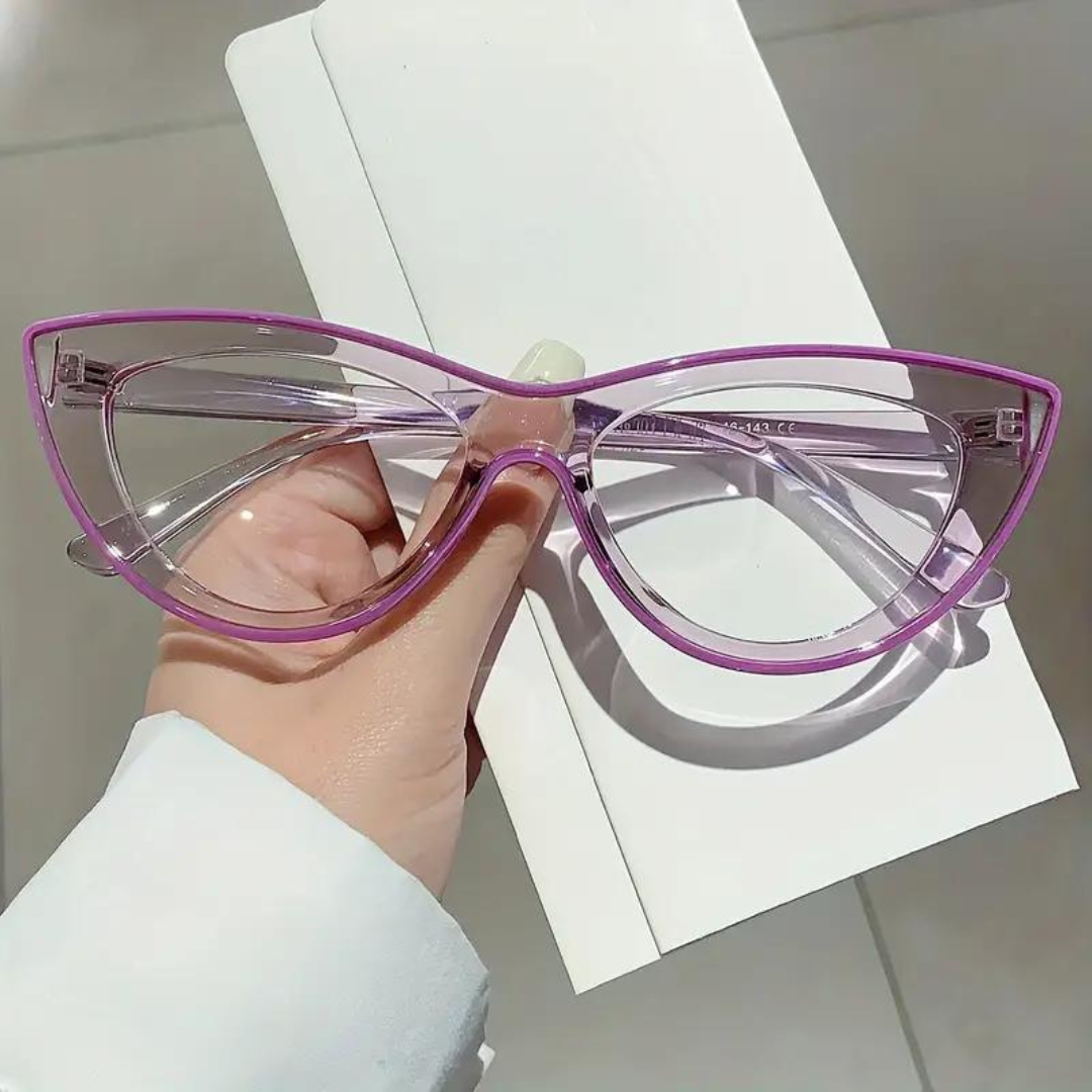 First Lens Neon Kitten Blue Light  Computer Glasses - Purple - B046
