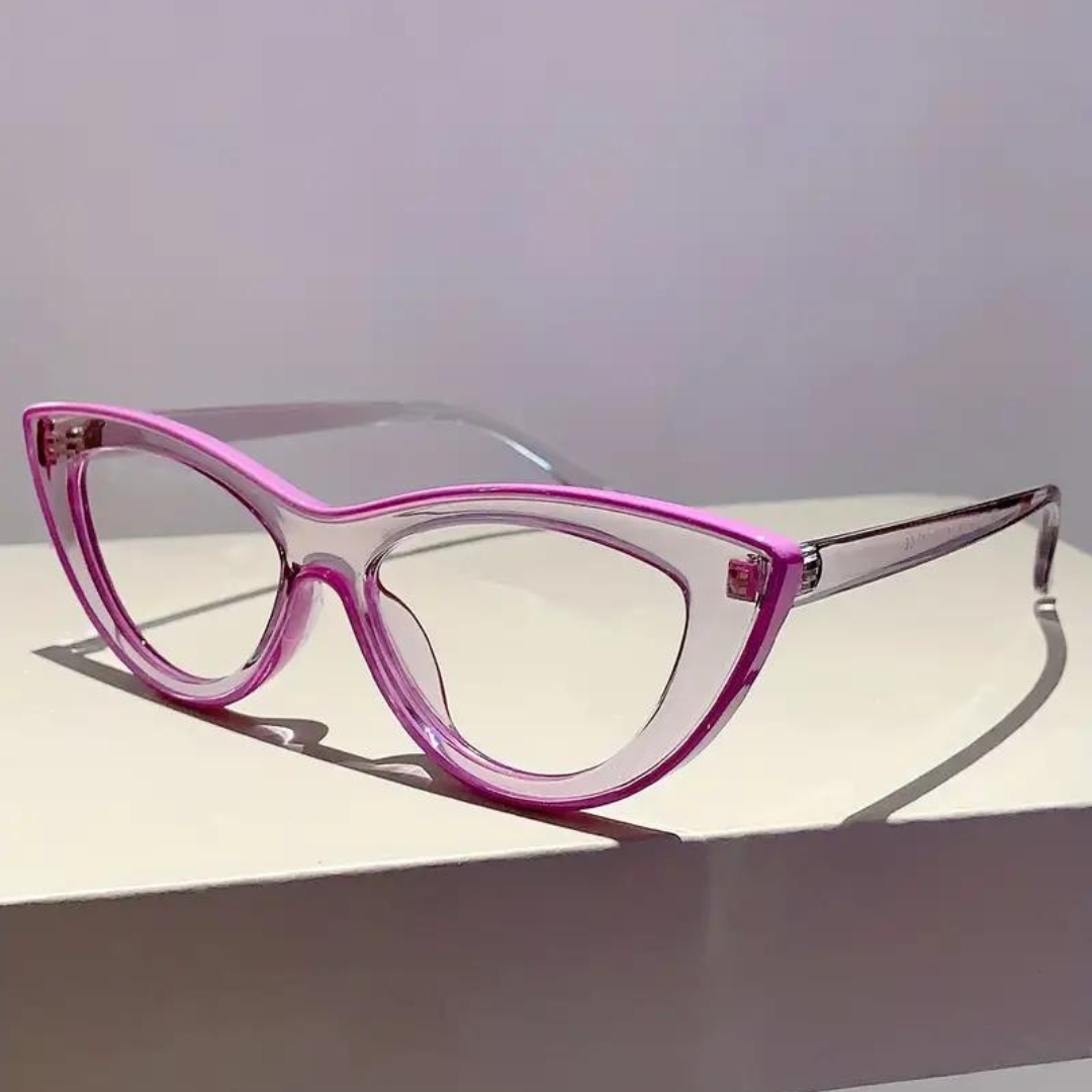 First Lens Neon Kitten Blue Light  Computer Glasses - Purple - B046