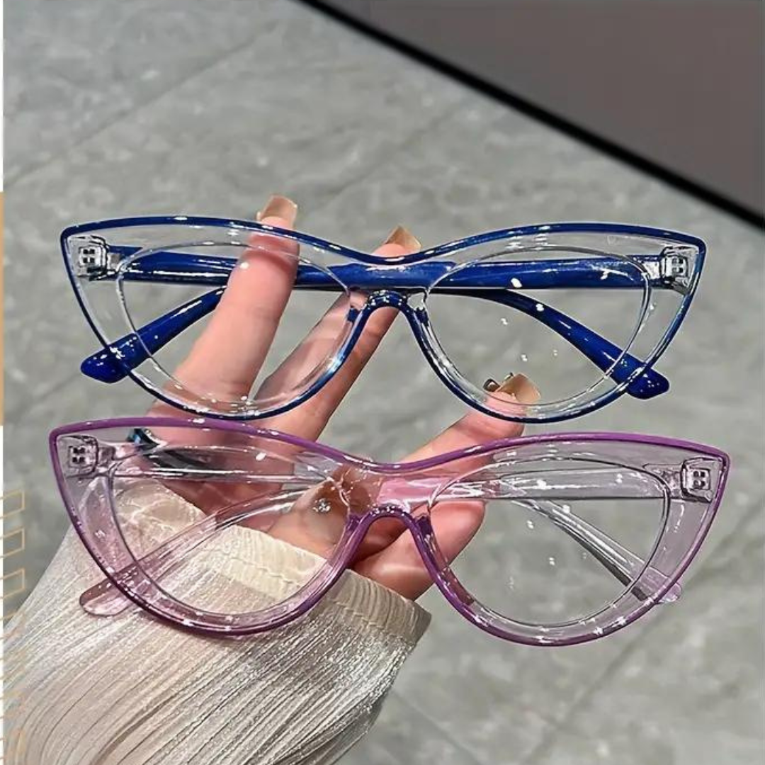First Lens Neon Kitten Blue Light  Computer Glasses - Purple - B046