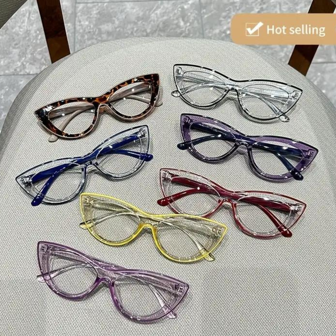 First Lens Neon Kitten Blue Light  Computer Glasses - Yellow - B048