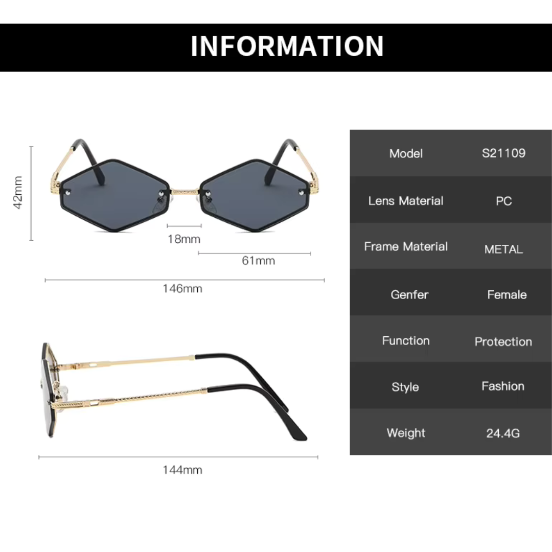 First Lens Noir Luxe Tinted Sunglasses - Black - S074