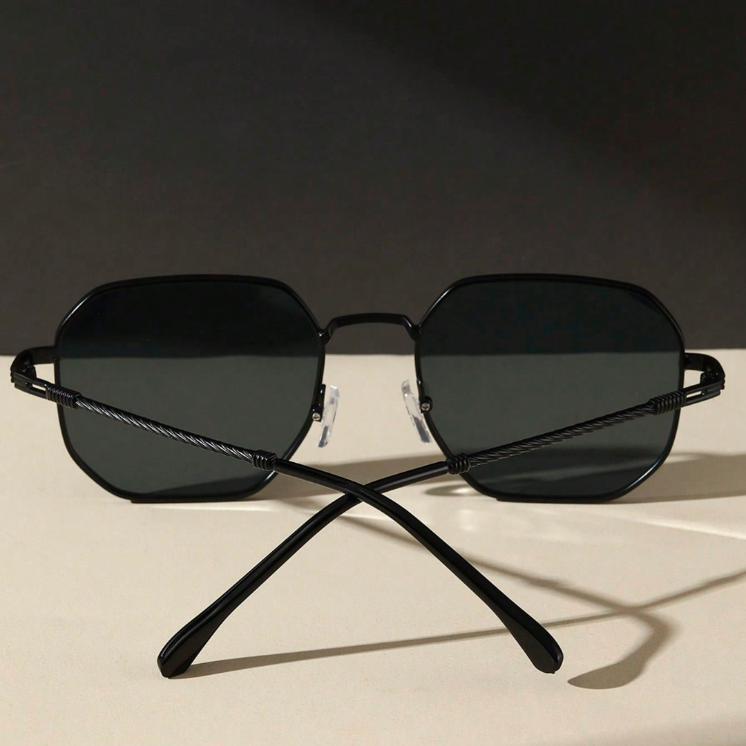 First Lens Octagon Geometric Sunglasses - S065