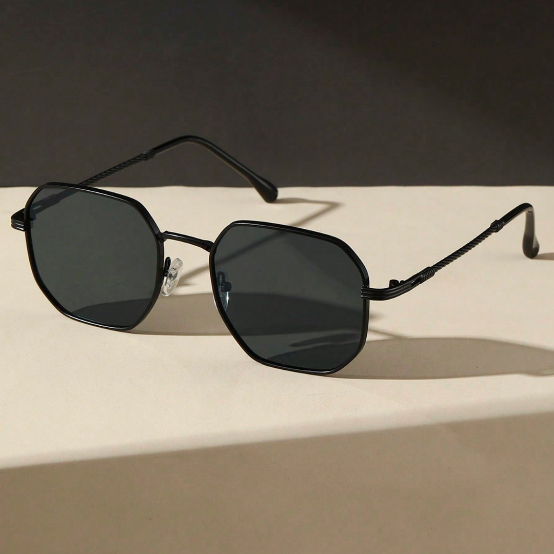 First Lens Octagon Geometric Sunglasses - S065