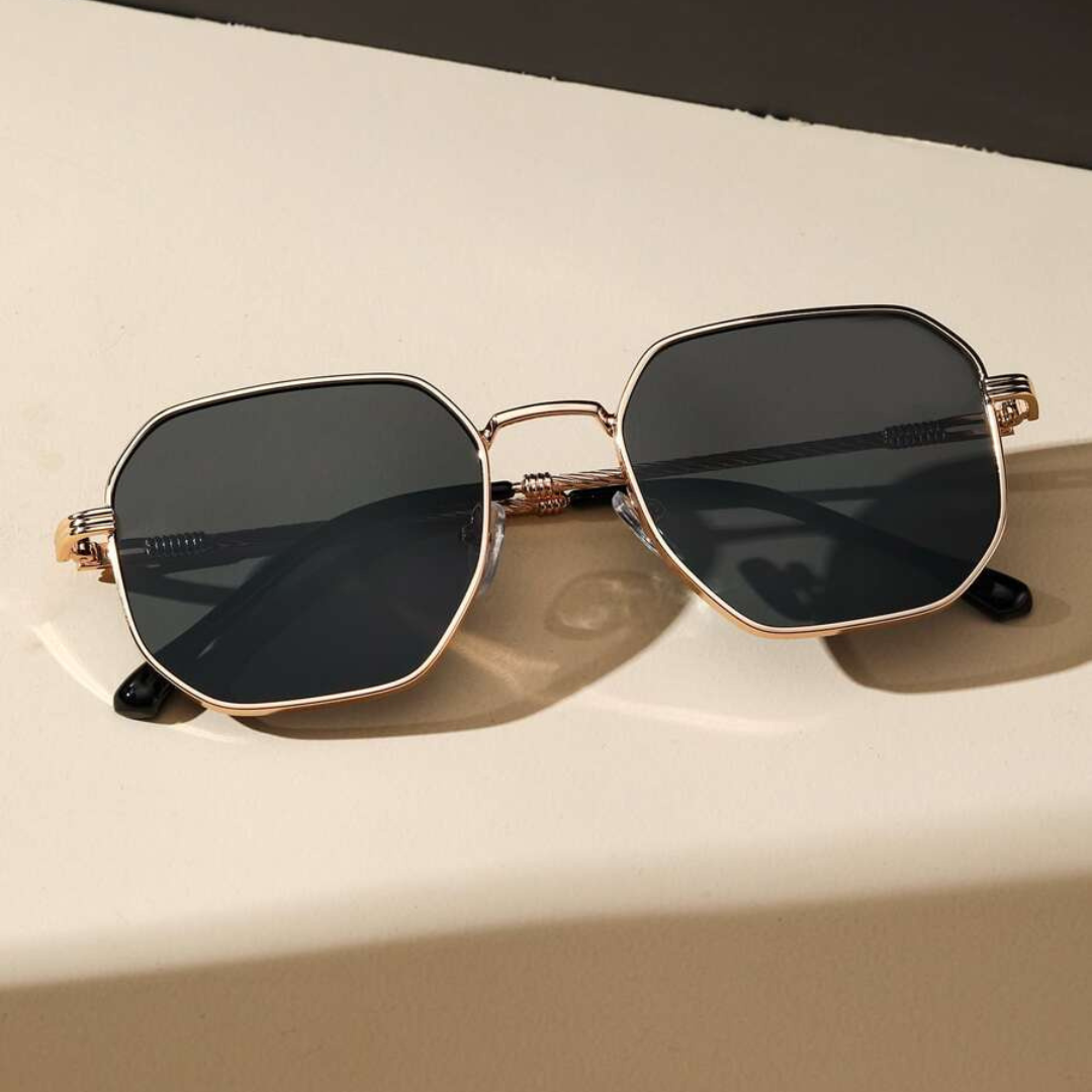 First Lens Octagon Geometric Sunglasses - S065
