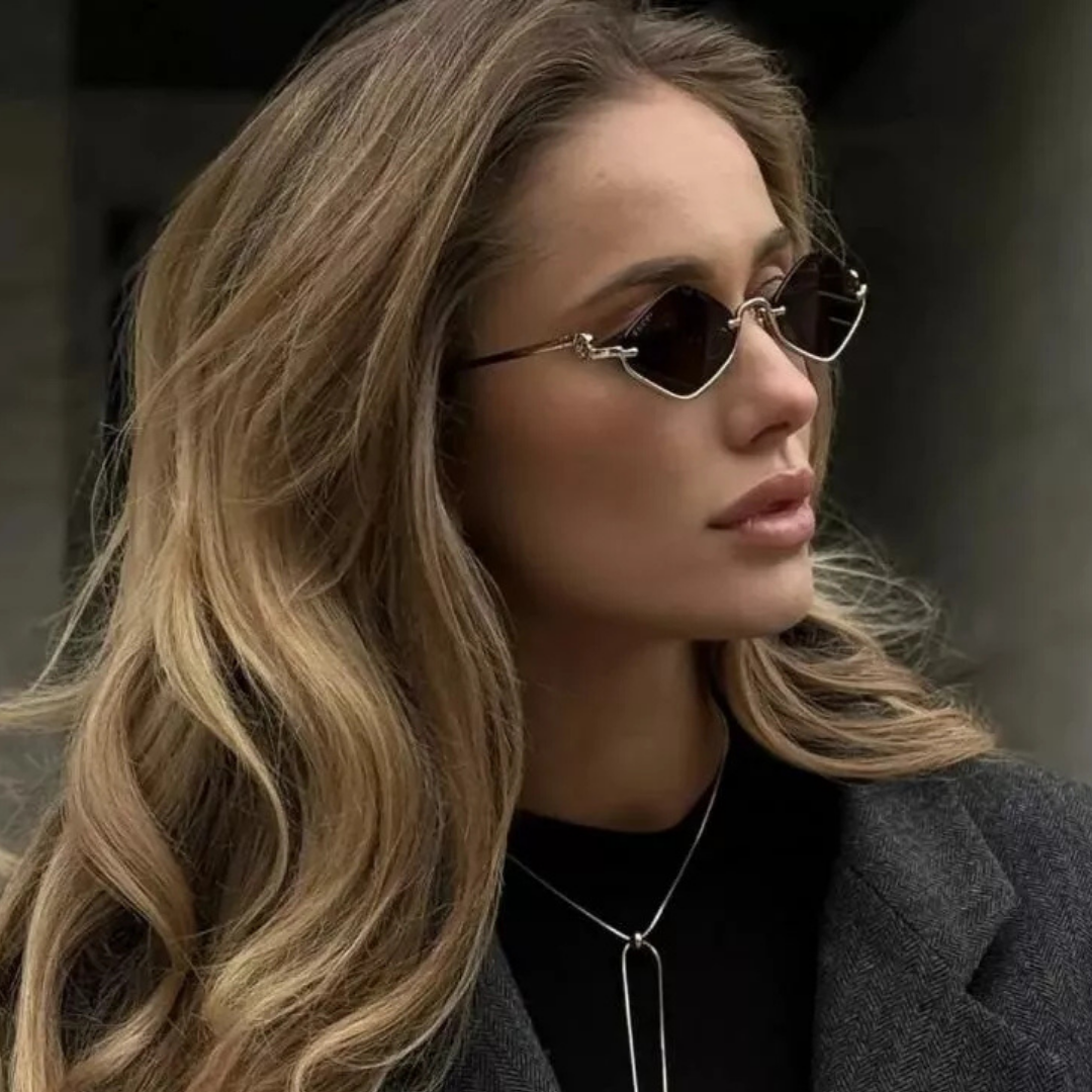 First Lens Polygonal Sunglasses - UV400