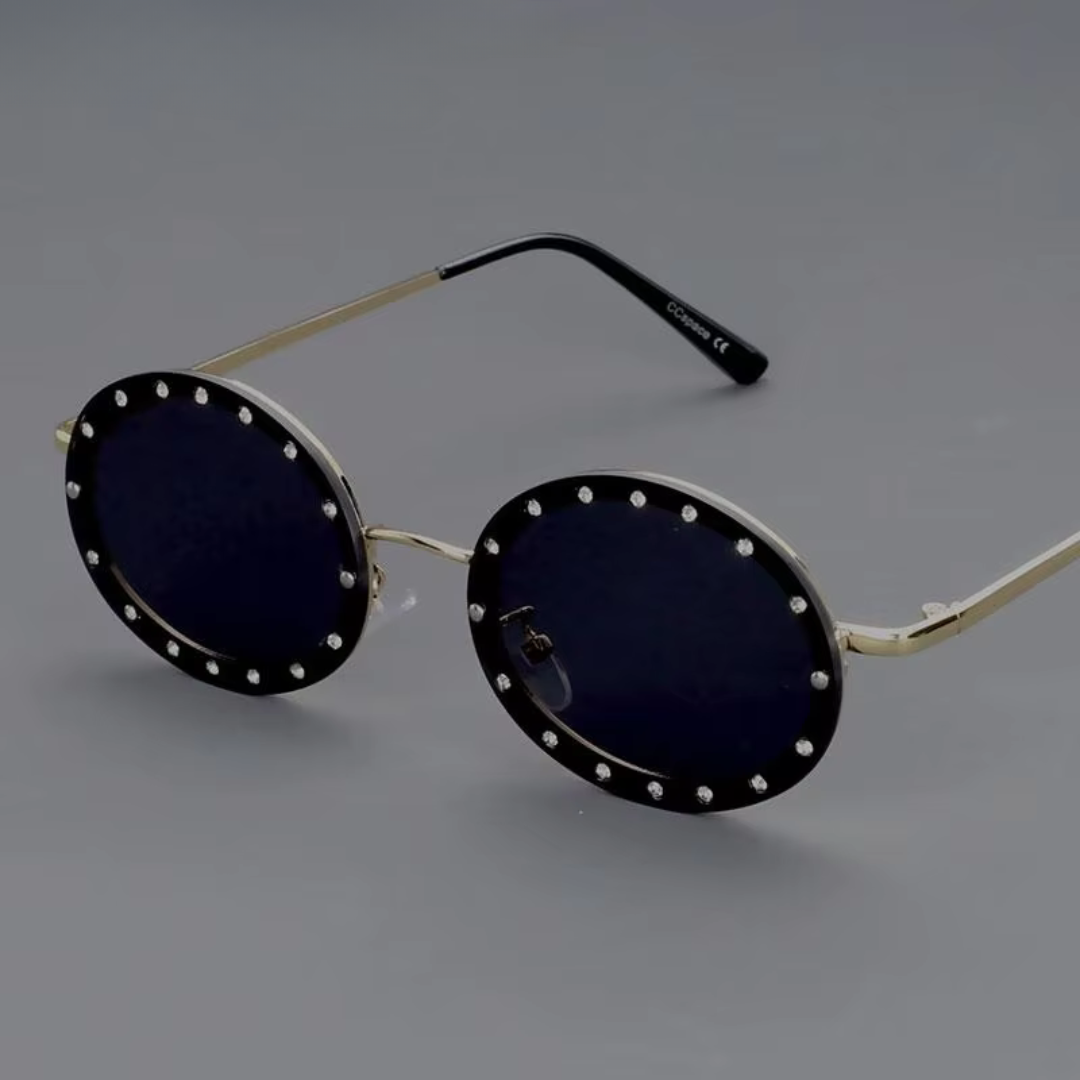 First Lens Prism Crystal Oval Sunglasses - S069