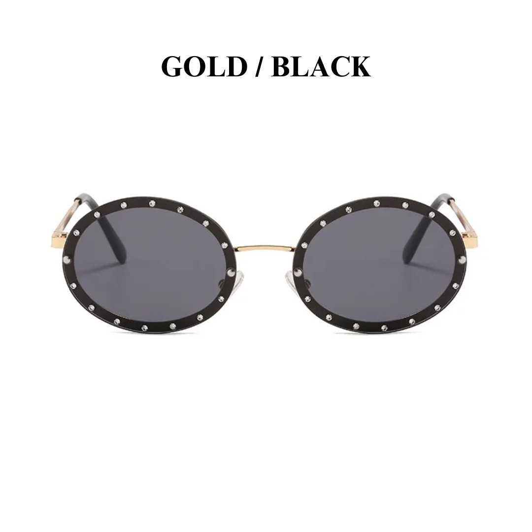 First Lens Prism Crystal Oval Sunglasses - S069