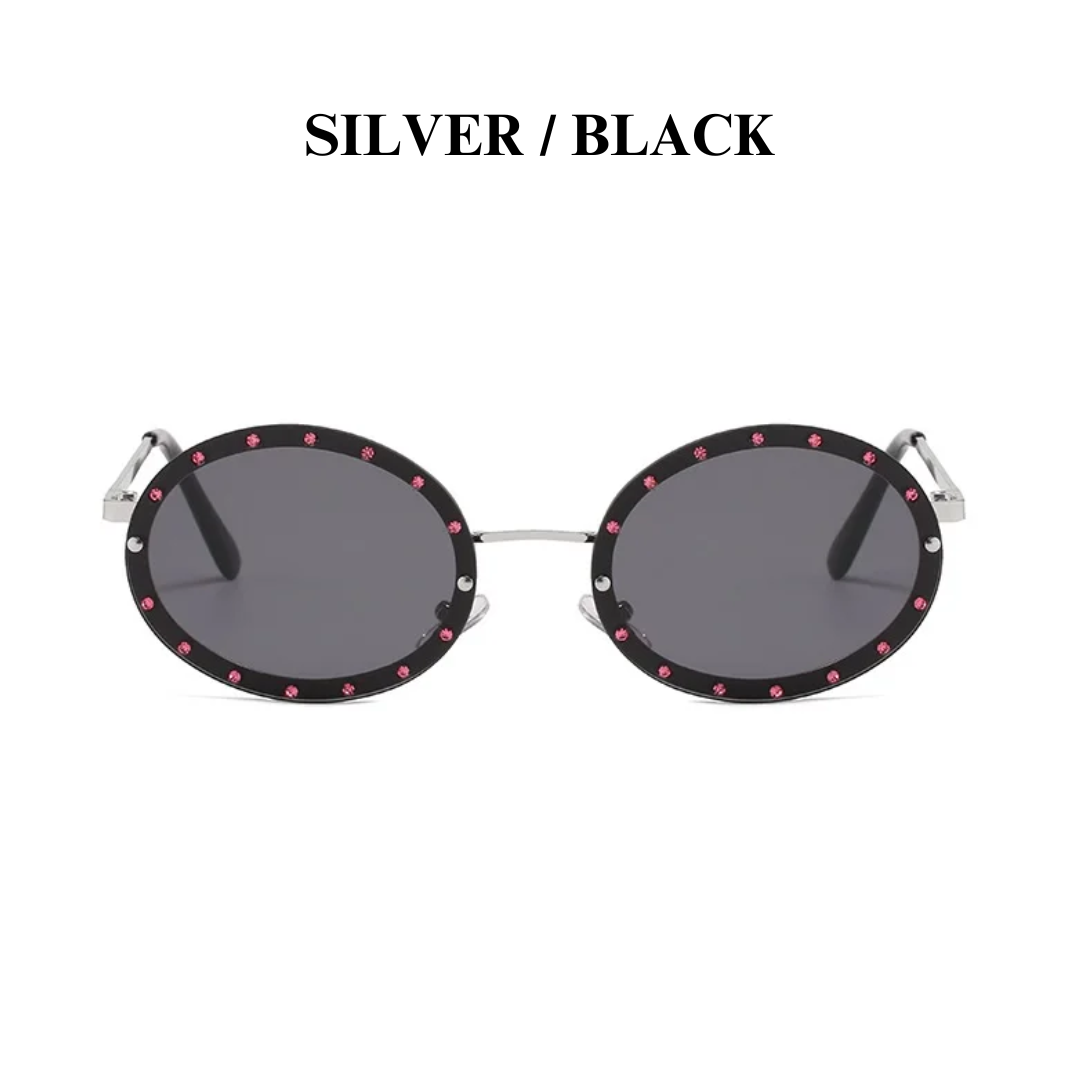 First Lens Prism Crystal Oval Sunglasses - S069