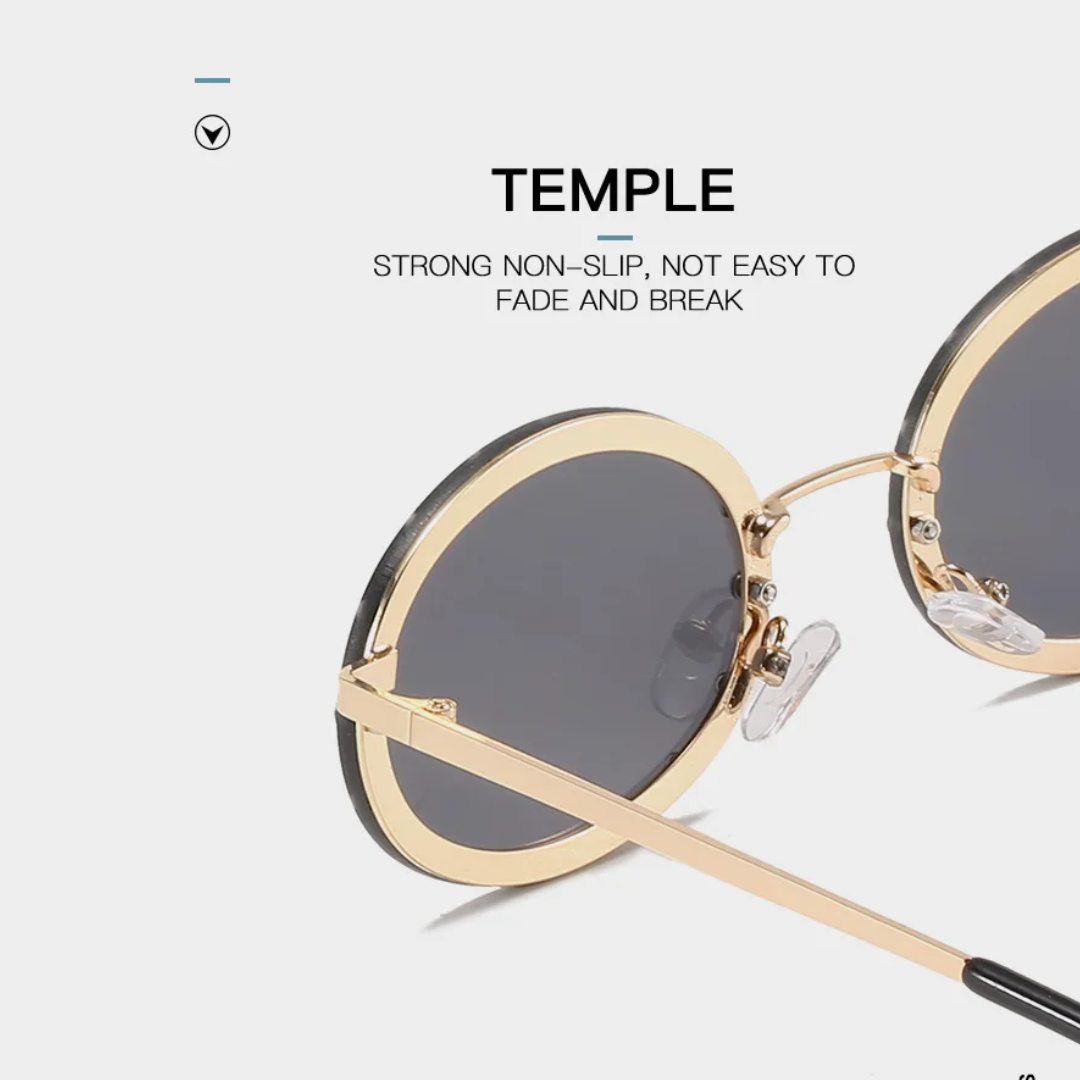 First Lens Prism Crystal Oval Sunglasses - S069