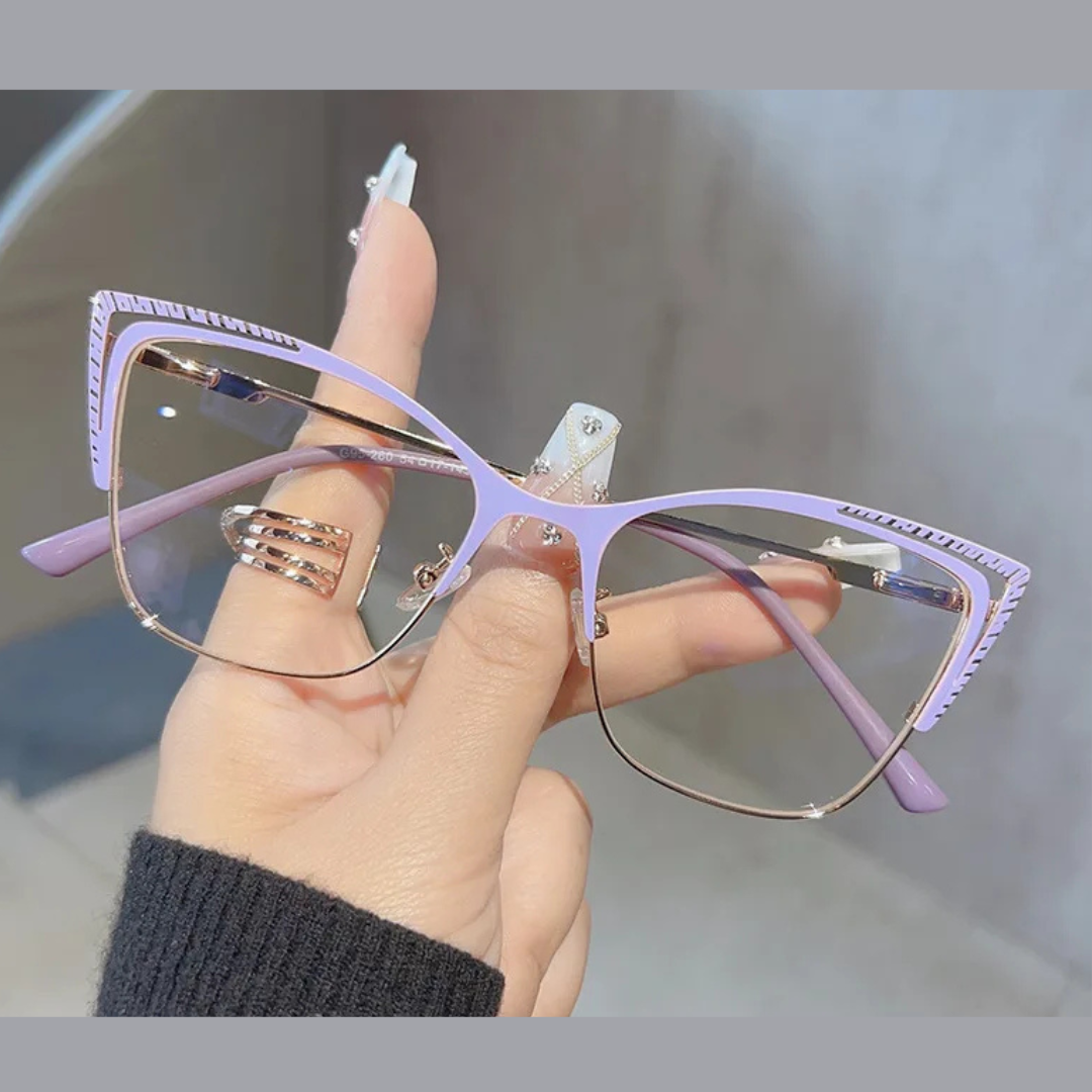 First Lens Purple Charm Cat-Eye Blue Light Computer Glasses