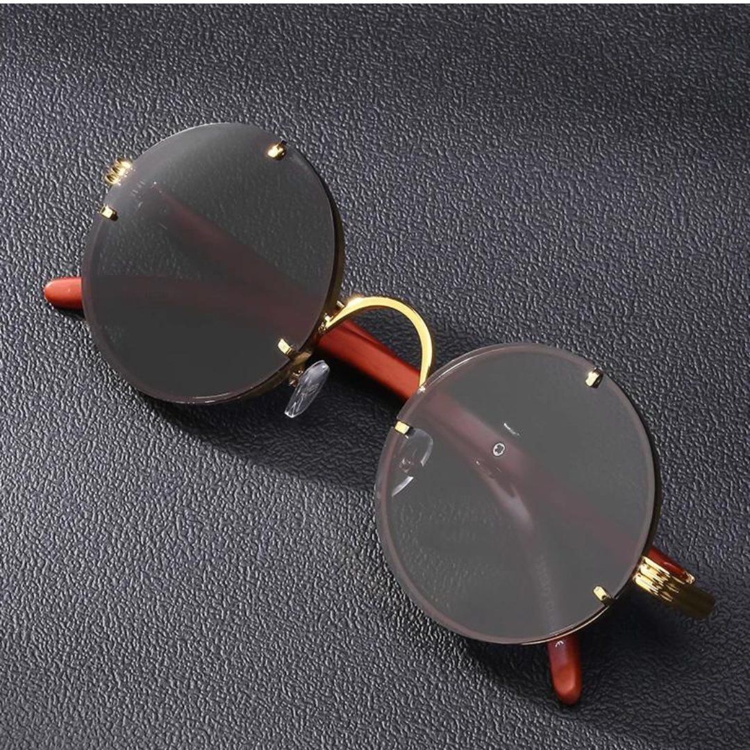First Lens Retro Gothic Round Sunglasses - Front View