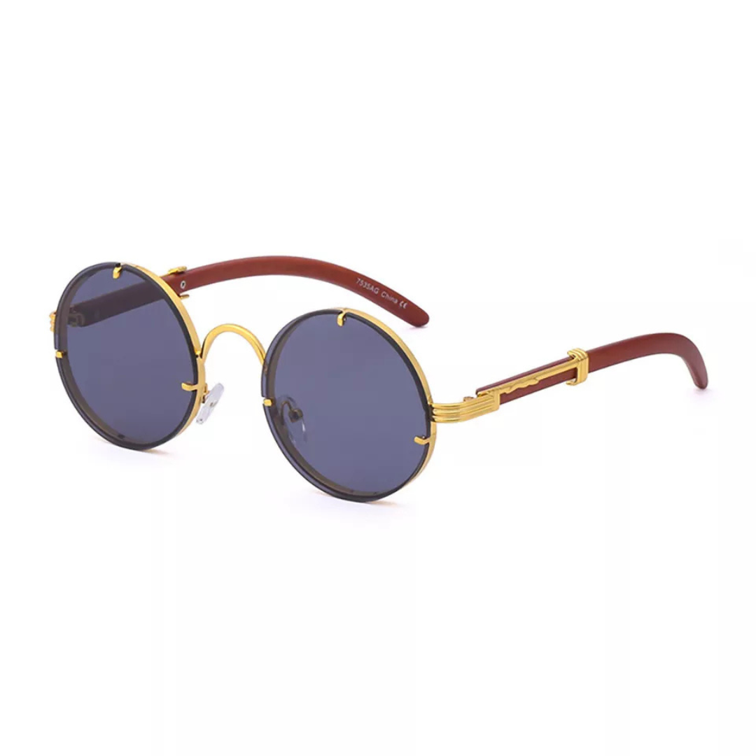 First Lens Retro Gothic Round Sunglasses - S076