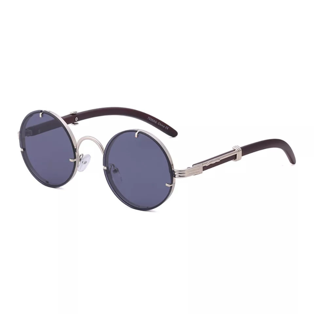 First Lens Retro Gothic Round Sunglasses - S076