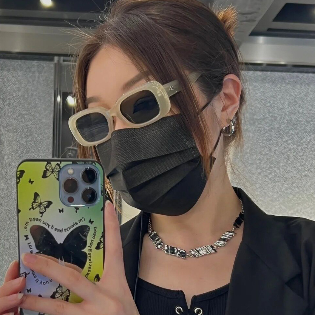 First Lens Retro Square Sunglasses UV-400 - S066