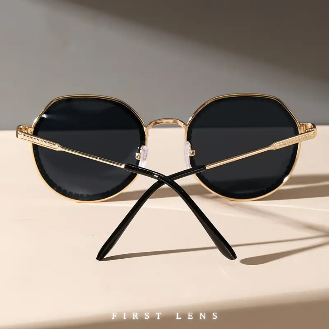 First Lens Round Glimmer-Lens Diamante Sunglasses - S061