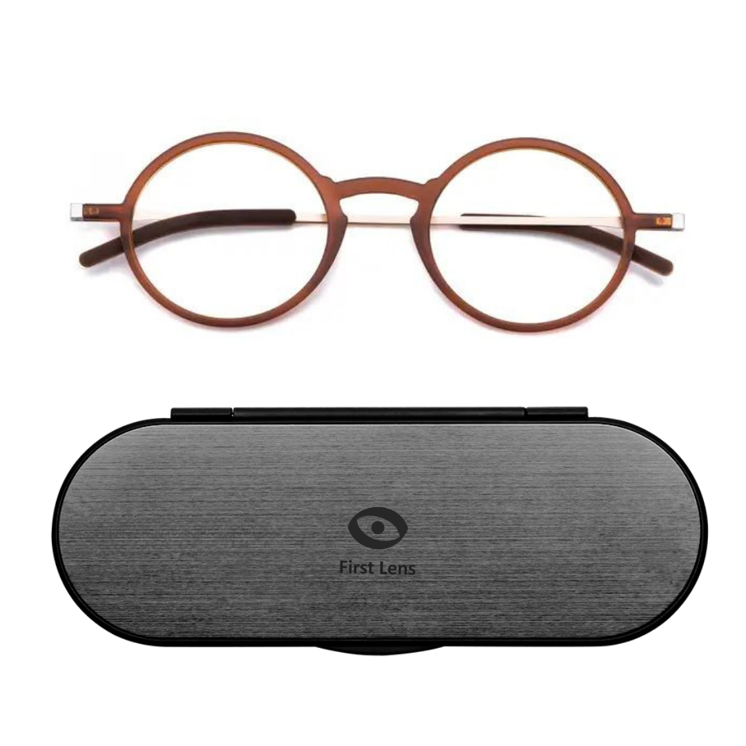 First Lens Slim Roundable Reading Glasses - Sleek and modern roundable design, slim profile, easy to carry and ideal for everyday use.