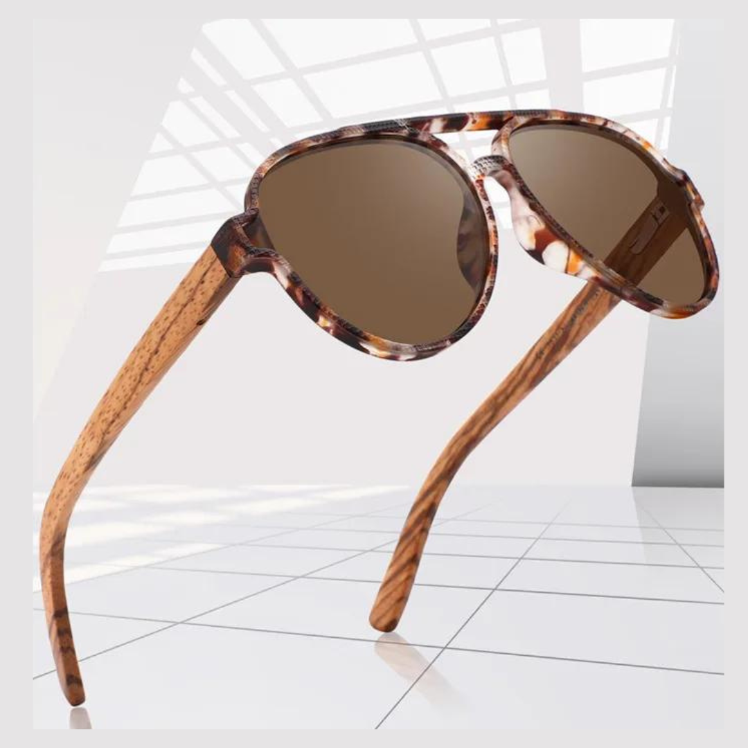 First Lens Sustainable Wooden Sunglasses UV + Polarized 010