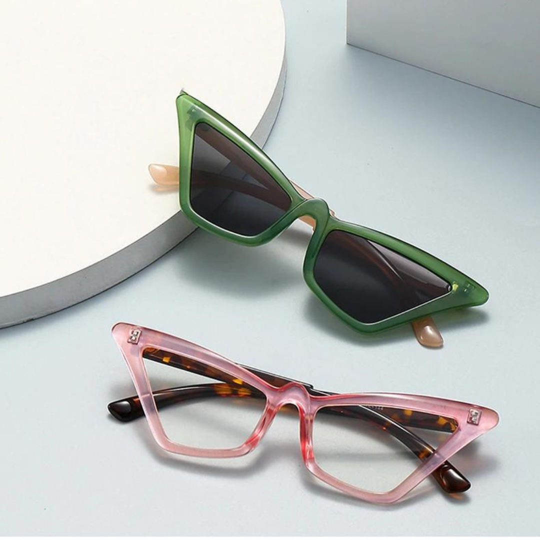Pair of stylish sunglasses with tortoise shell temples