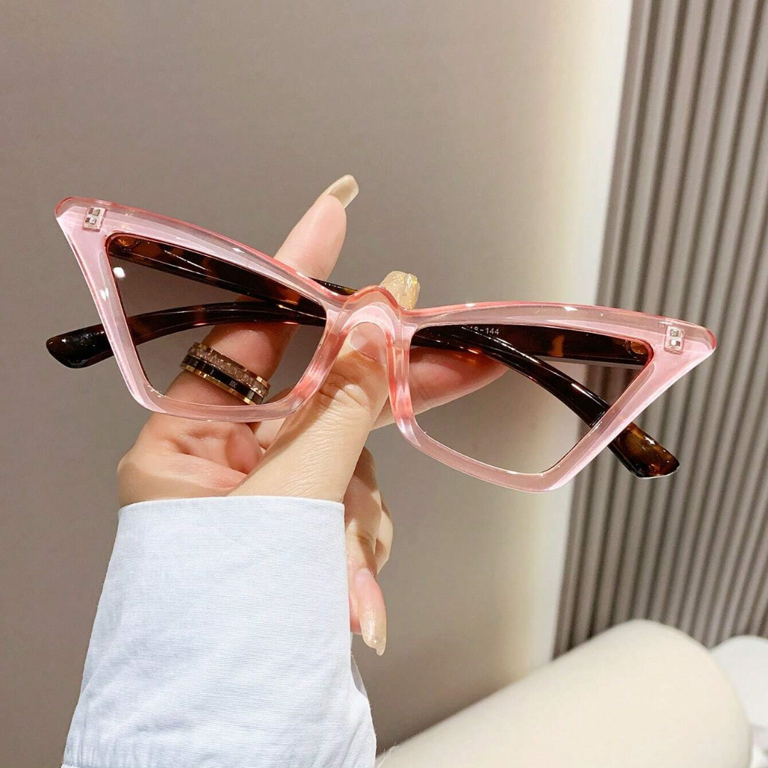 Fashionable sunglasses with brown tortoise shell design
